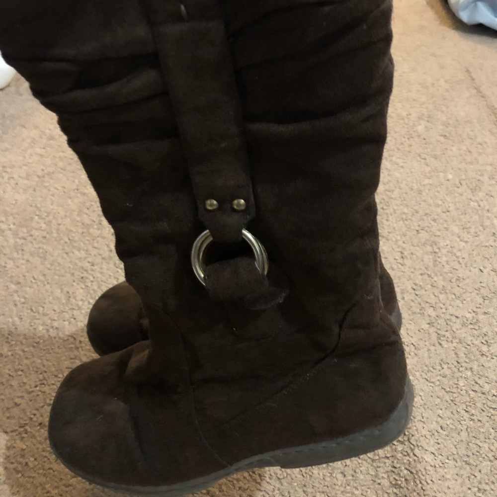 Brown high boots